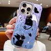 Чехлы для телефонов Embrace Black White Cat Gradient для Apple iPhone 16 15 14 13 Pro Max 16e 16plus, задняя силиконовая пара, чехол Fundas