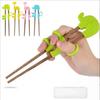 1set Children Chopsticks For Kids Baby Wooden Cartoon Learning Reusable Straw Training Chopsticks Home Baby Products Random