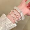 Белый Кристалл Розовый Кристалл Клевер Браслет из Бусин Браслет Сладкий Простой Универсальный Ювелирный Изделие