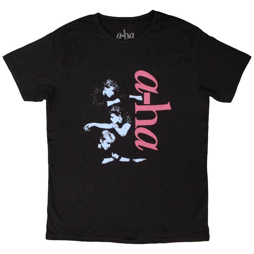 a-ha Vertical Logo T-Shirt Black New Unisex T-Shirt