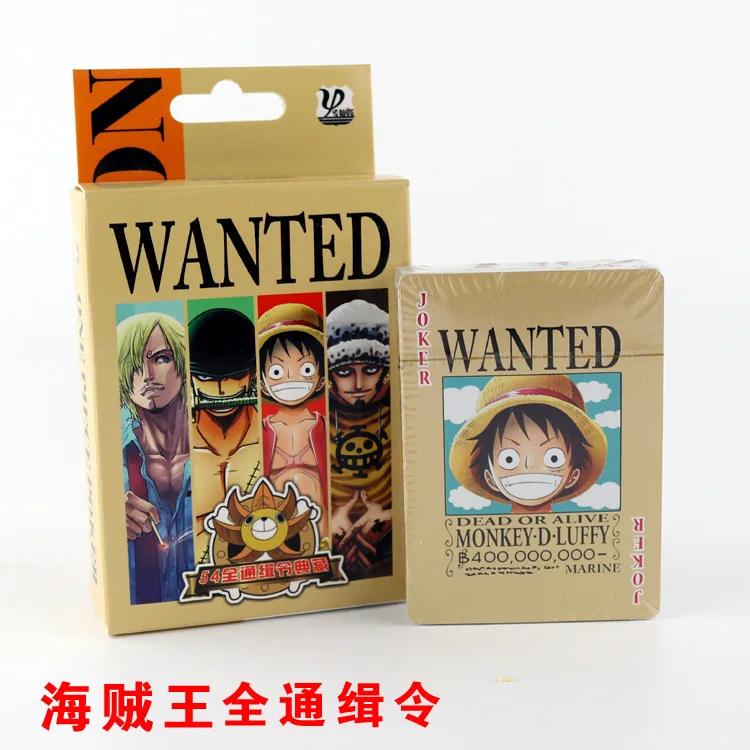 54 шт./комплект Фигурки Коллекция One Piece Манки Д. Карты Покерные с Луффи и Карты Игральные с Ророноа Зоро Упаковка в Цветную Коробку Подарок для Ребенка Игрушка
