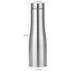 Curved Stainless Steel Water Bottle, Set of 3, 1 litreEach