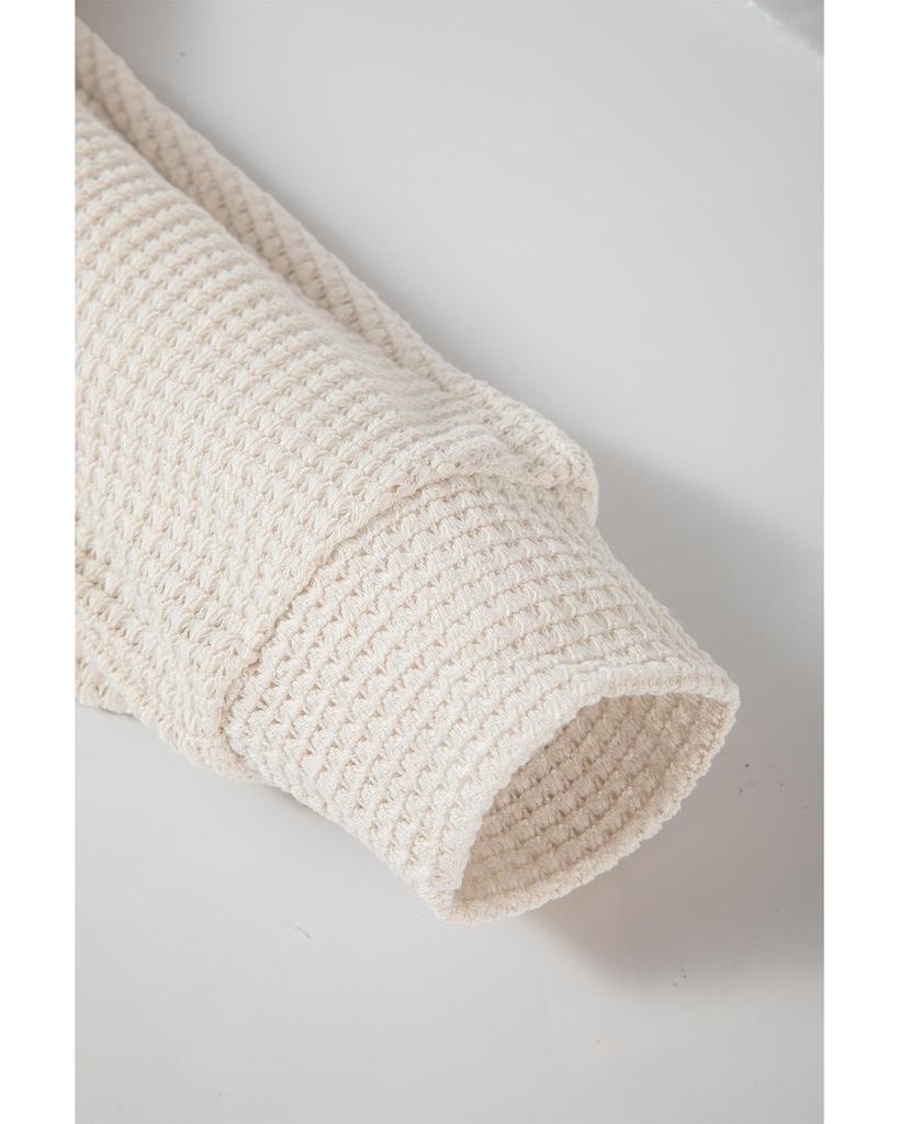 Azura Exchange Абрикосовый вафельный трикотажный разрез с рукавами «летучая мышь» оверсайз-топ