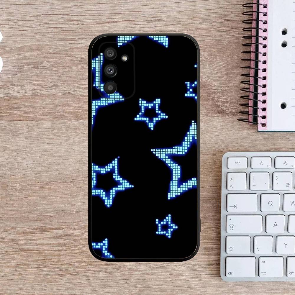 Милый корейский Ins Y2k Звездный чехол для телефона Samsung Galaxy A13, A21s, A22, A31, A32, A52, A53, A71, A80, A91 Мягкий черный чехол