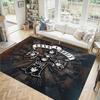 Guns N’ Roses Design Crystal Velvet Carpet Cozy Non?Slip Printed Rug For Bedroom Living Room Entrance