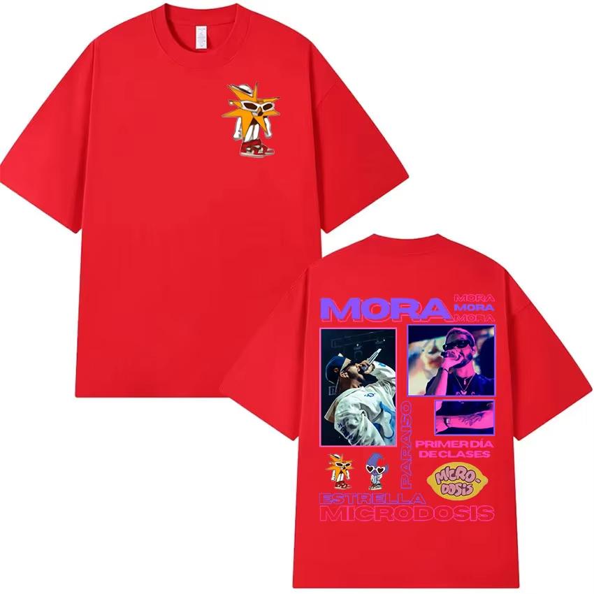 Rapper MORA MICRODOSIS Album 2026 Graphic T Shirt Mens Women Harajuku Fashion Vintage Tshirts Summer Cotton Tshirt