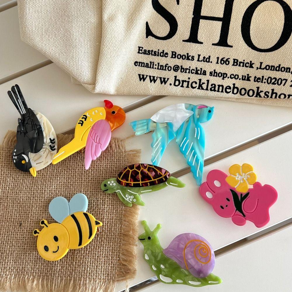 Vegetable Cartoon Animals Hair Clip Barrette Tulip Duckbill Clip Acetic Acid Flower Hairpin Female