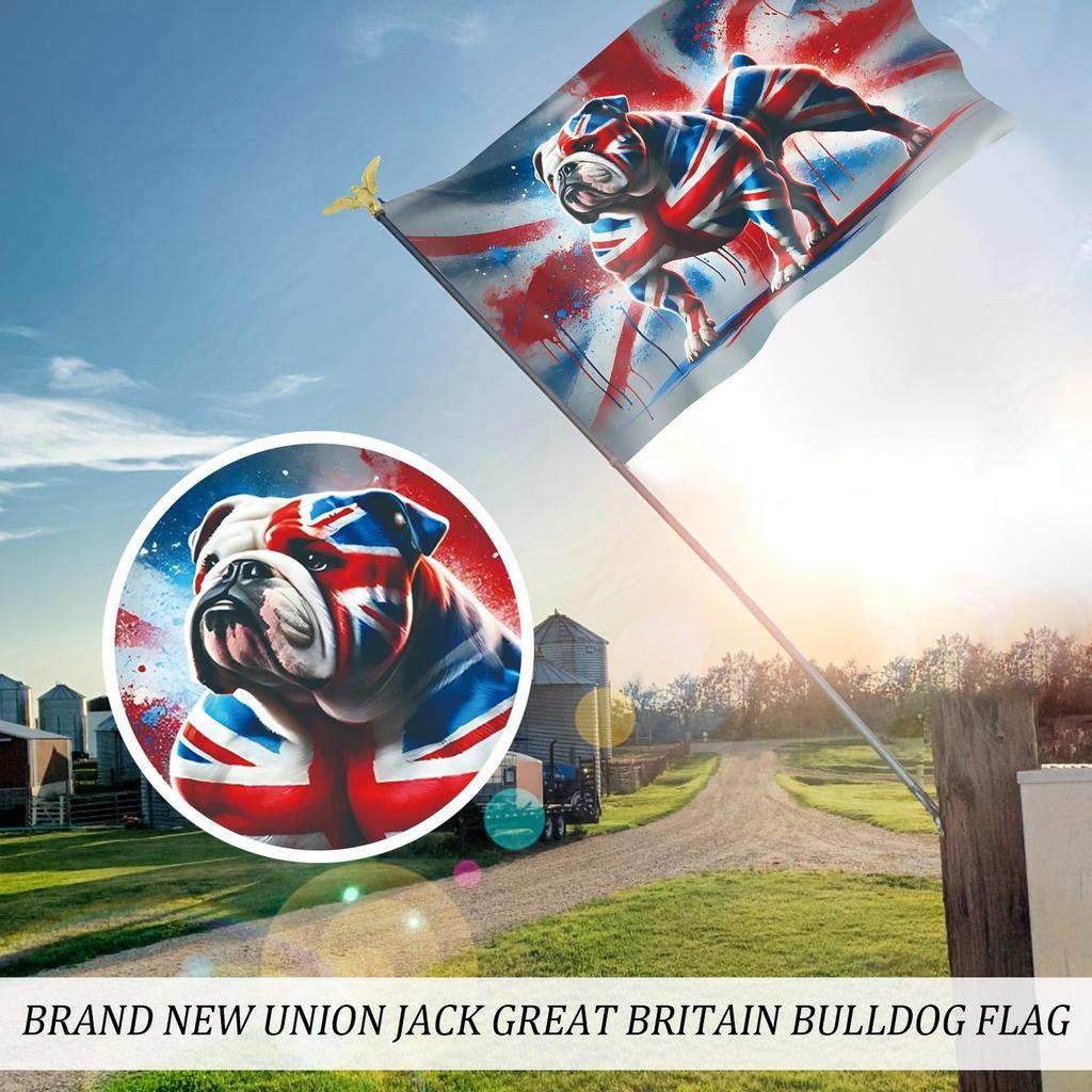 Садовый флаг 5x3 фута Традиционный, устойчивый к выцветанию, патриотическая тематика, флаг с бульдогом для двора, газона, крыльца, переднего дома, дорожки, группового мероприятия
