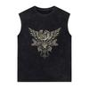 Korn Skull Wings Girls Juniors Черные винтажные потертые майки без рукавов Metal Gothic Rock Band Хлопковые свободные футболки