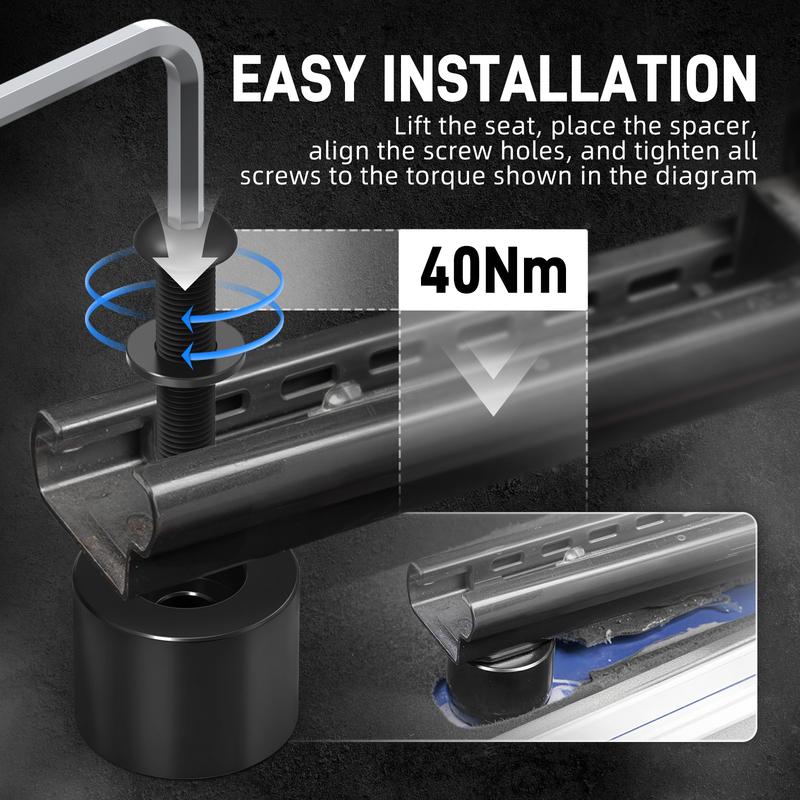 BEVINSEE Aluminum Seat Adjustment Spacer for VW for GOLF MK7 for Golf 7 2015-2021