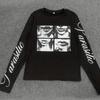 European and American Y2K Retro Letter Printed Street Punk Unisex Long Sleeved Shirt
