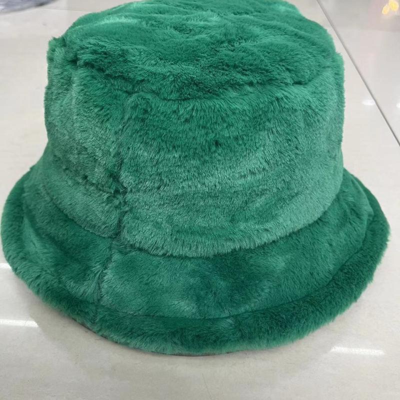 Imitation Rabbit Plush Bucket Hat, Warm in Autumn/Winter, Wide-brimmed Washbasin Hat