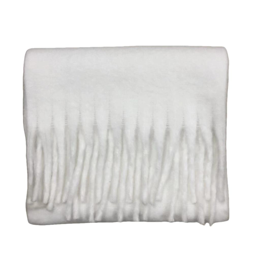 Solid Color Mohair Loop Yarn Scarf Women's Autumn and Winter New High-end Versatile Warm Scarf Shawl Dual-purpose