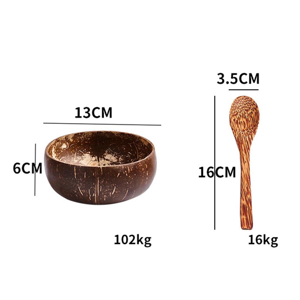 Coconut Bowl Set Modern Portable Multifunctional for Events Camping Outdoor