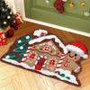 Christmas Welcome Doormat Non-slip Soft Absorbent Bathroom Floor Mat Front Door Living Room Bedroom Carpet Home Decor
