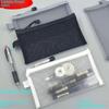 Simple Transparent Mesh Pencil Bag - Large Capacity Zipper Stationery Storage Bag for Students Taking Exams.
