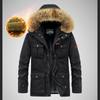 Men's Winter Long Down Jacket Lightweight Thickened Parka Outdoor Warm Zipper Jacket for Men