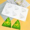 Антипригарные формы для выпечки Zongzi, 6 полостей, формы для выпечки рисовых клецок, кондитерских изделий, шоколадная форма для украшения торта, ручная работа