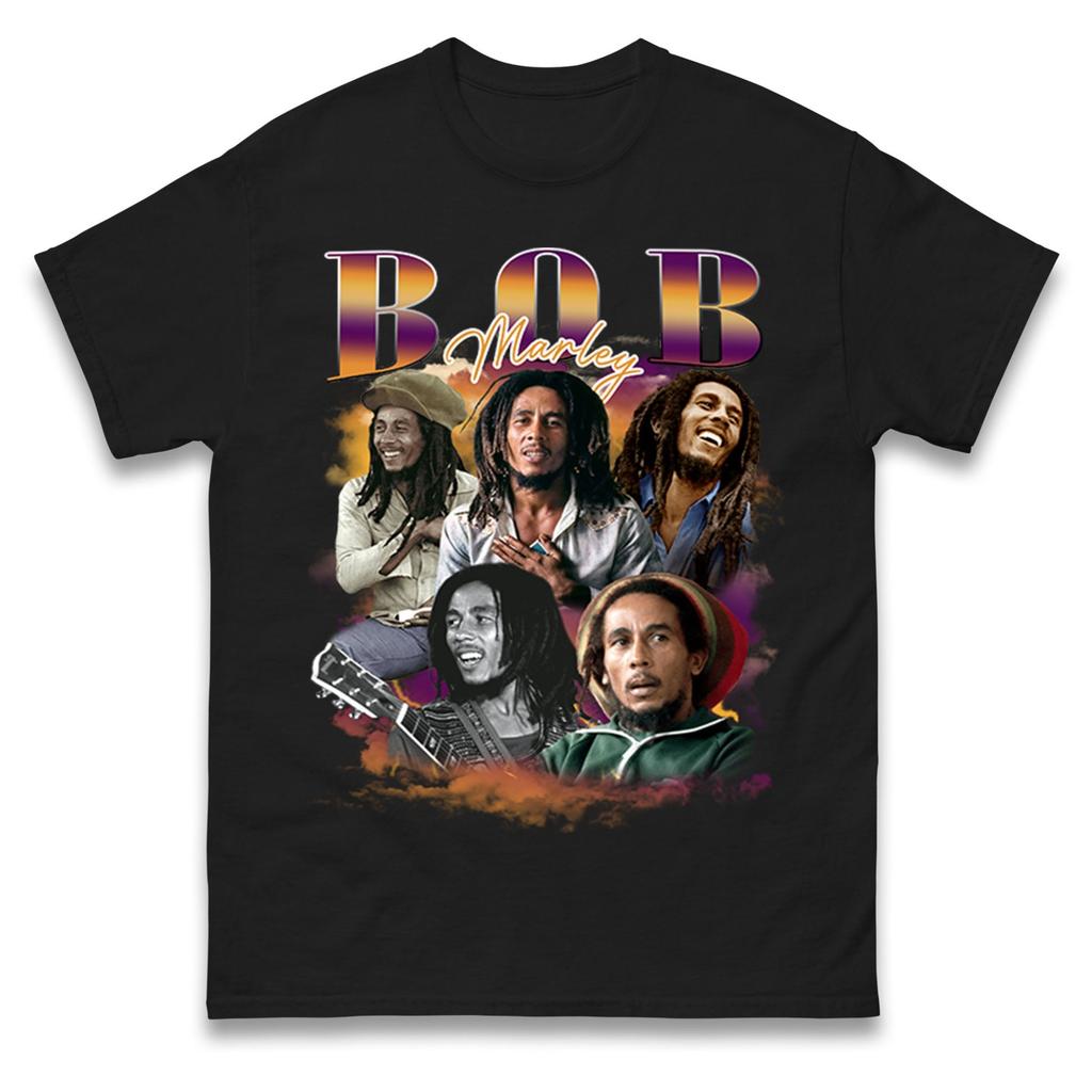Bob Marley Vintage Graphic Tshirt Unisex Unisex Reggae Legend Singer Fan Casual Oversized Short Sleeve Cotton Streetwear Tops