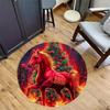 1pc home carpet carousel design for office decor gift living room bedroom non slip carpet
