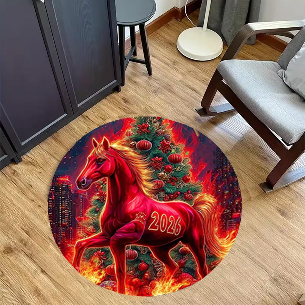 1pc home carpet carousel design for office decor gift living room bedroom non slip carpet
