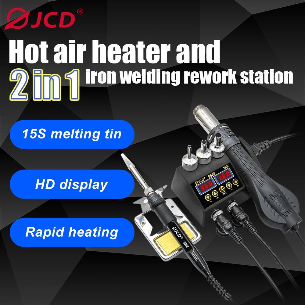 8898 2 In 1 Soldering Station Digital Display Hot Air Gun Welding Rework For Cell-Phone BGA SMD PCB IC Solder Iron Repair Tool