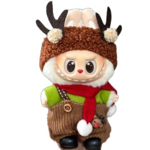 YWHOLA Doll Clothes Christmas Suits 1-3 Generations Cartoon Toy Dolls-Excluding Shoes Plastic Polyester Material 17cm Size 1:3