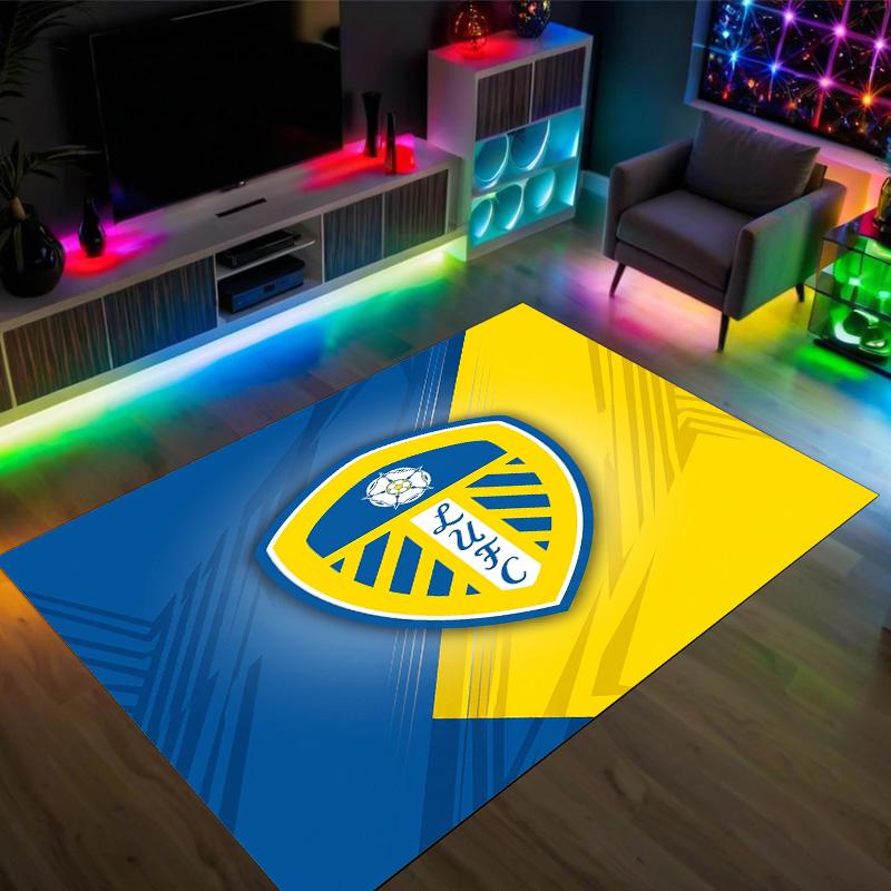Leeds United Design Crystal Velvet Carpet Cozy Non?Slip Printed Rug For Bedroom Living Room Entrance