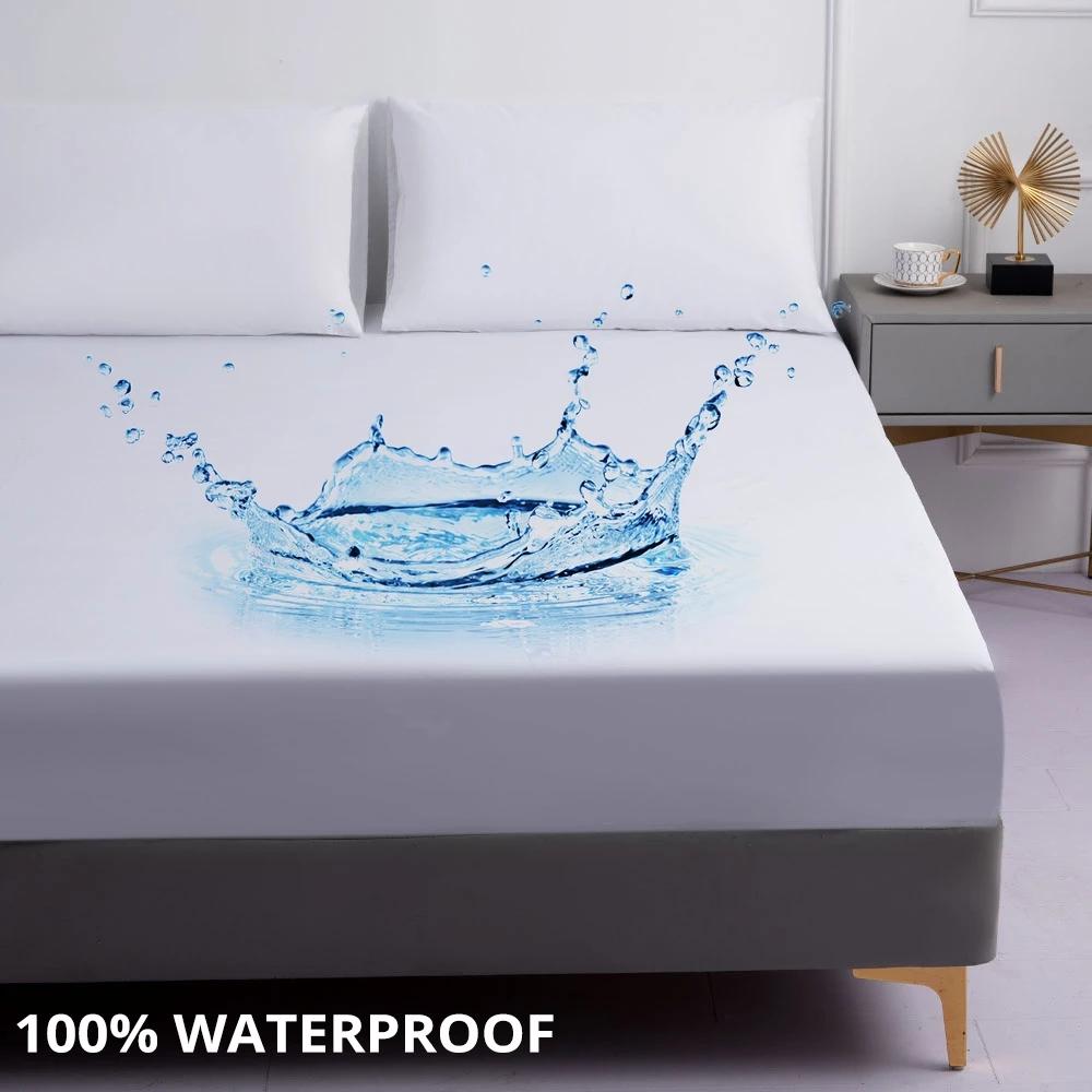 Супер водонепроницаемое покрывало, постельное белье, комплект постельного белья, защитный чехол для кровати, простыня, водонепроницаемое покрывало без наволочек