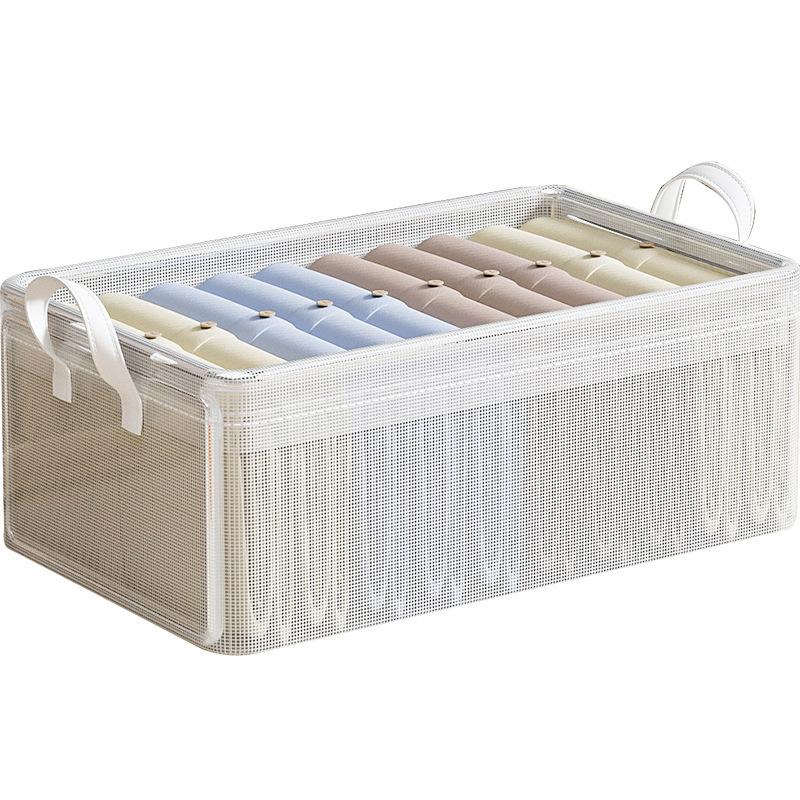 Коробка для хранения, бытовая настольная одежда, брюки, многослойная прозрачная складная корзина для хранения, коробка для хранения в спальне