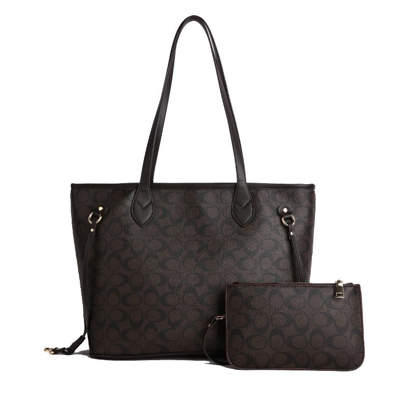 Women's Large Capacity Monogram Tote & Crossbody Handbag