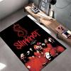 Ковер, Члены группы Slipknot в красных комбинезонах, Маски, Логотип, Групповое фото, Декор для мужской комнаты, Нескользящий коврик