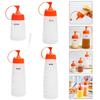 Transparent Squeeze Sauce Bottle Plastic Squeeze Bottle Portable Mini Condiment Bottle