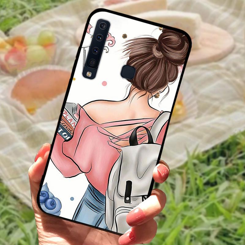 Для Samsung A9 2018 Чехол-крышка A7 2018 Силиконовый Мягкий Мраморный Черный Бампер Funda Coque для Samsung Galaxy A7 A9 2018 Защитный