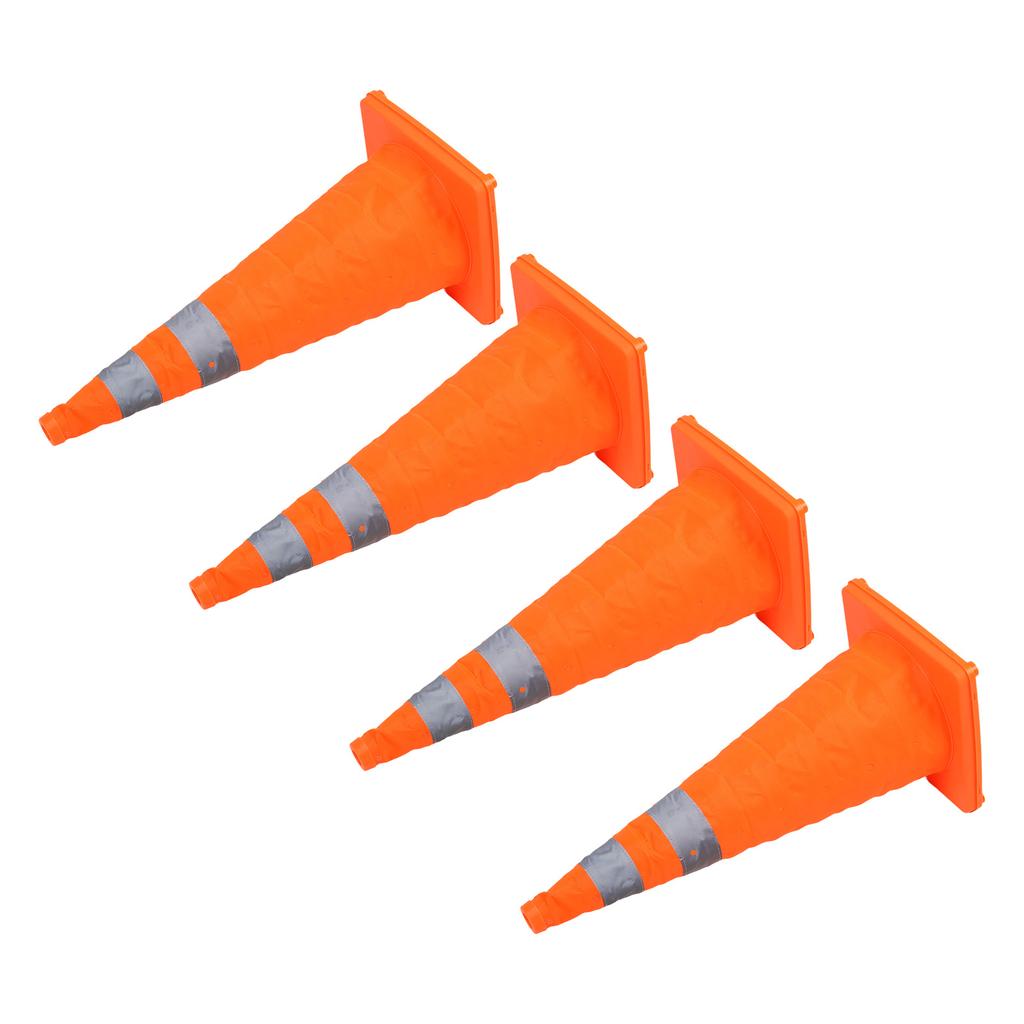 4 шт. складной дорожный конус 28 дюймов оранжевый дорожный конус безопасности с 360-градусной светоотражающей полосой для парковки