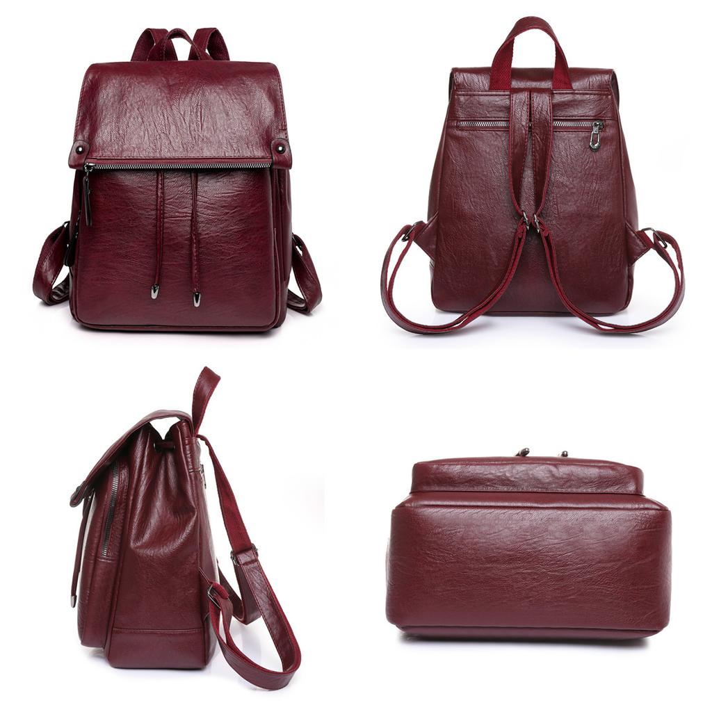 Women Fashion Backpacks Shoulder School Bags for Teenage Girls Preppy Style Bookbag PU Leather Rucksack Female Knapsack