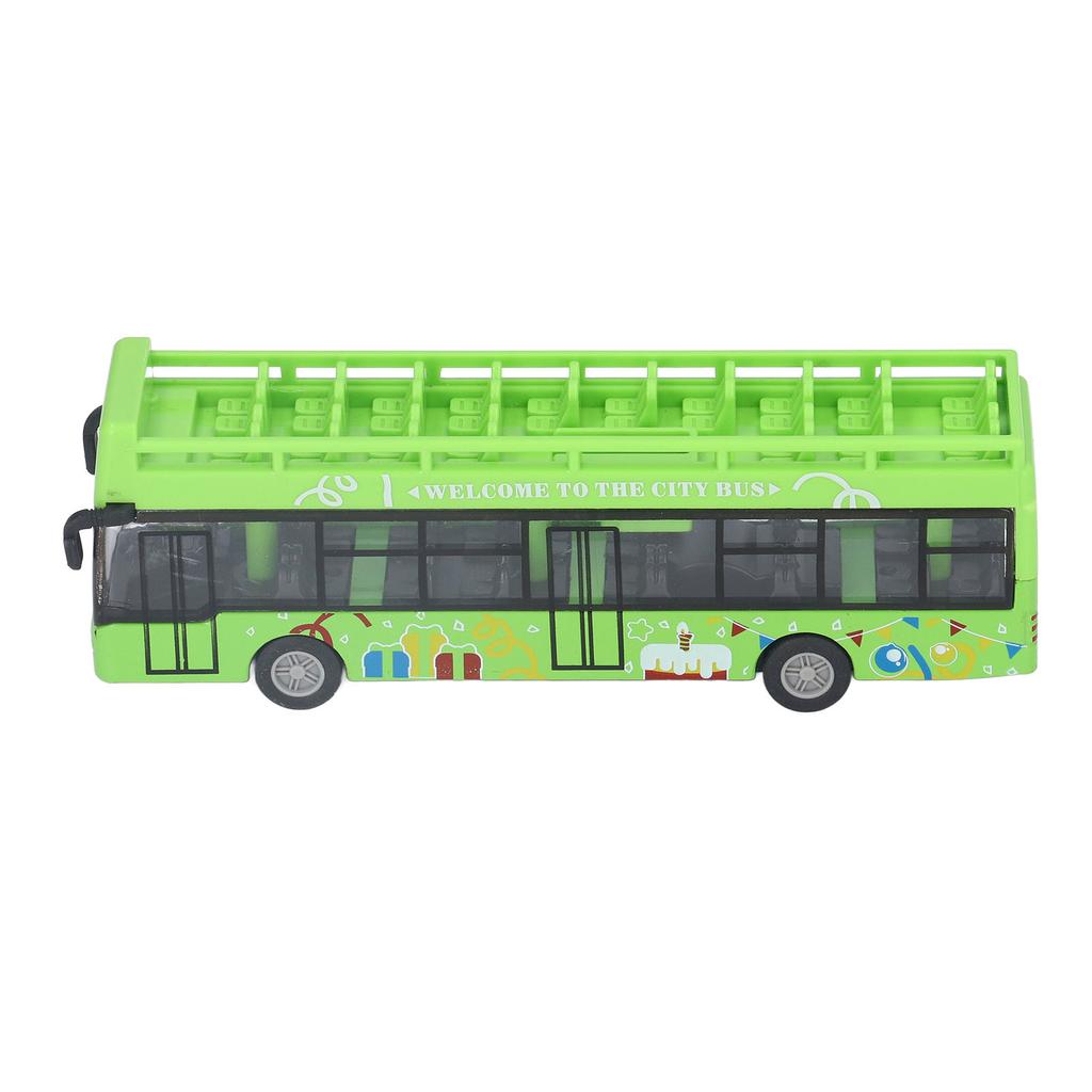 Children Alloy Convertible Bus Model High Simulation Exquisite Appearance Metal Pull Back Bus Toy