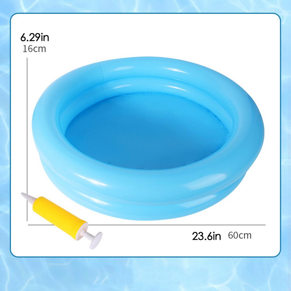 Portable Collapsibles Swimming Pool Footbath Bath Inflatable Multifunctional Foot Wash Basin Beach Camping Home Blue Foot Bath