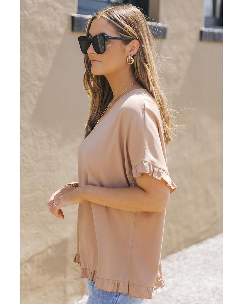 Azura Exchange Блузка оверсайз с оборками