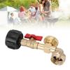 Gas Refill Adapter with Valve and Gauge Brass Gas Bottle Connector Fill 1 Pound Bottles From 20lb Tank Fits for QCC1 C3H8 Tank