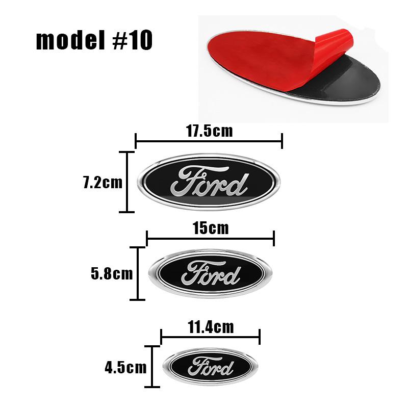 Car Hood Front Bonnet Grill Rear Trunk Emblem Logo Badge Sticker For Ford S MAX Ranger Focus Fiesta Mondeo Kuga Mustang KA Decal CVX1
