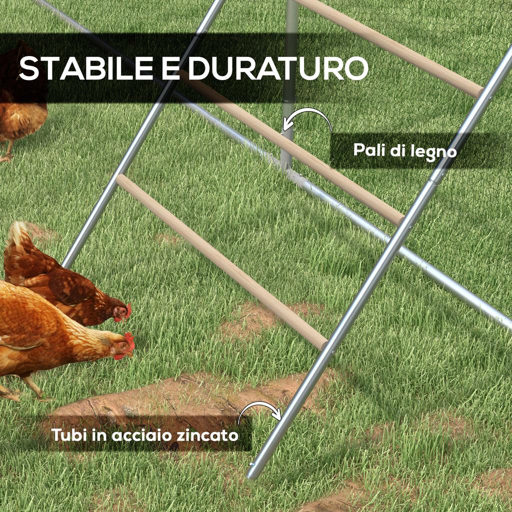 4-Tier Chicken Perch for 4-6 Chickens Made of Wood and Galvanized Steel, Wood Color