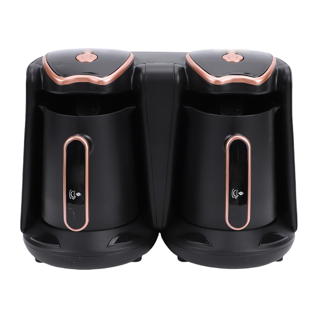 Turkish Coffee Maker 1200W Dual Compartment Electric Turkish Coffee Machine with 2 Cups for Hot Beverage Brewing