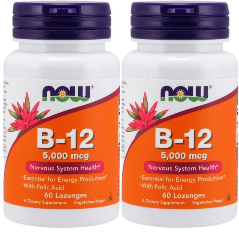 Now Foods Витамин B-12 5000 мкг Таблетки для рассасывания 60 шт 2 шт