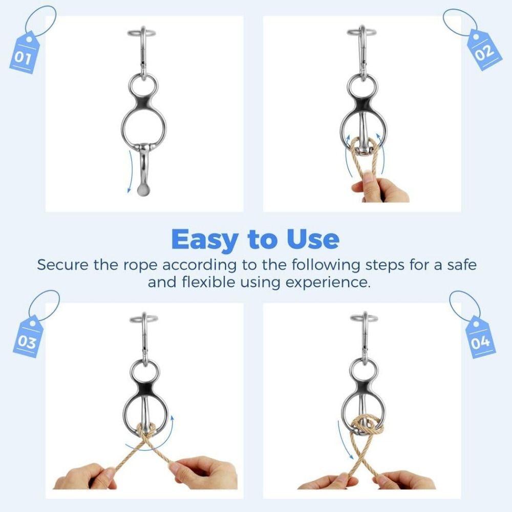 Quick Snap Horse Tie Ring Stainless Steel Horse Rigging Equipment Tie Horse Buckle Tack Needs