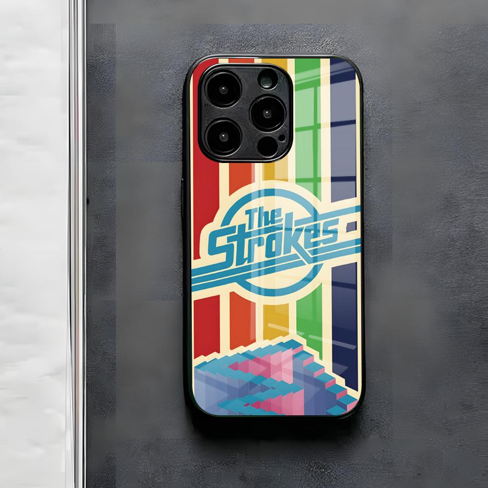 Band The S-strokes Phone Case For IPhone 17 Air 16 E Pro Max 15 14 13 Mini 12 Pro 11 Max Plus Black Glass Cover