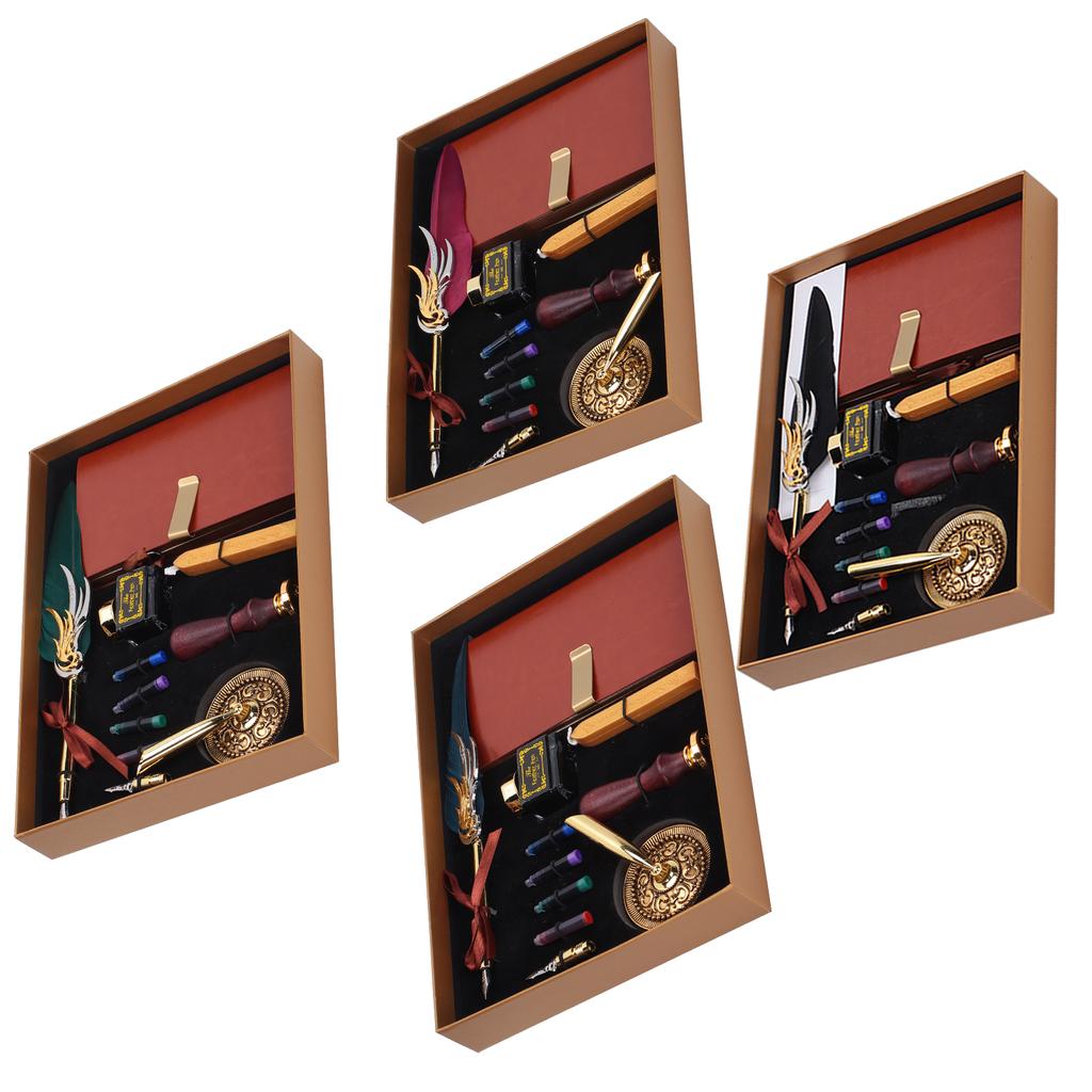 Набор перьевых ручек для каллиграфии Dip, подарочная коробка с чернилами, перьевая ручка и инструмент для нанесения лакового штампа