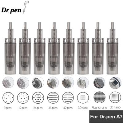 Сменные иглы A7, картриджи с наконечником, одноразовые иглы для микронидлинга MTS, ролик для дермы, сменные иглы, 10 шт./упак.