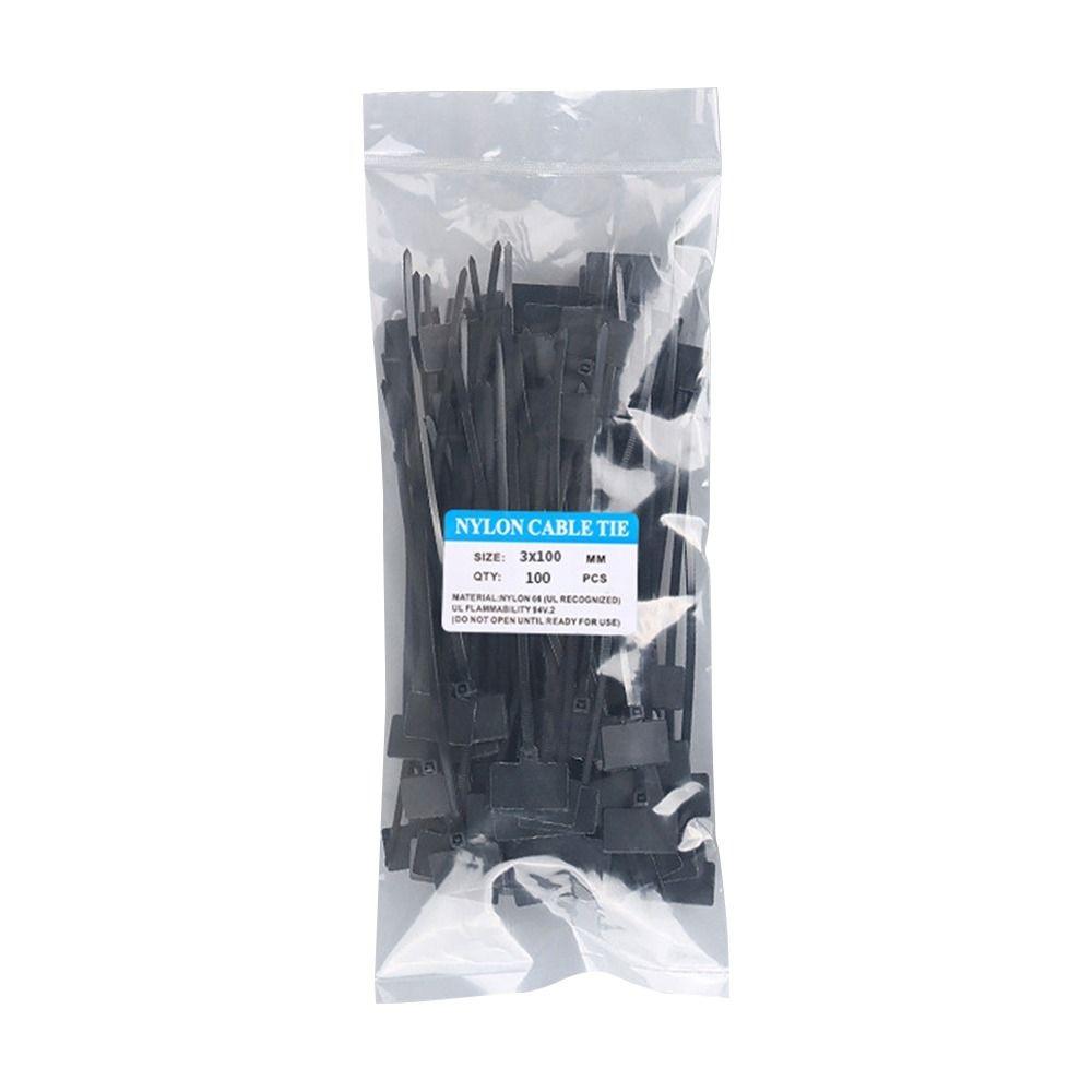 100pcs Easy Mark Cable Ties Colorful Style Nylon Ties Zip Tie Plastic Label Regular Tagging