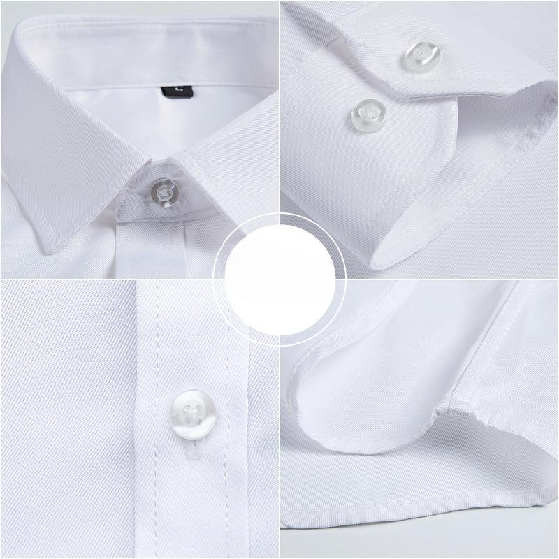 Весенняя акция Мужская рубашка с длинными рукавами, повседневная, деловая, однотонная, облегающая одежда
